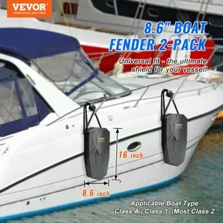 VEVOR Fender-Set 2 Fenders 21,84 x 40,64 cm EVA Bootsfender, Horizontale oder vertikale Montage, Stegfender mit Polyesterseile & Kabelschloss Aufbewahrungstasche, UV-geschützt Bootsfender Schwarz VEVOR Fender-Set 2 Fenders 21,84 x 40,64 cm EVA Bootsfender, Horizontale oder vertikale Montage, Stegfender mit Polyesterseile & Kabelschloss Aufbewahrungstasche, UV-geschützt Bootsfender Schwarz