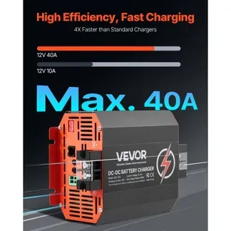 VEVOR 12 V 40 A DC/DC-Batterieladegerät, 500 W, für Blei-Säure-, Lithium-, AGM-, GEL- und Nassbatterien, intelligentes mehrstufiges Laden, für Wohnmobile, Nutzfahrzeuge, Boote, Yachten VEVOR 12 V 40 A DC/DC-Batterieladegerät, 500 W, für Blei-Säure-, Lithium-, AGM-, GEL- und Nassbatterien, intelligentes mehrstufiges Laden, für Wohnmobile, Nutzfahrzeuge, Boote, Yachten