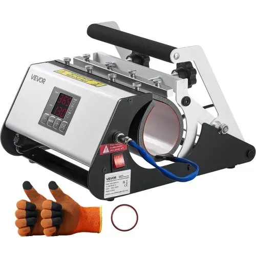 VEVOR Tassenpresse Becherdruckmaschine Mug Sublimationspresse 887 ml Weiß, inkl. Klebeband & Handschuhen Einfache Temperatur- & Zeiteinstellung für Sublimationsdruck auf Bechern & Tassen – Bild 8