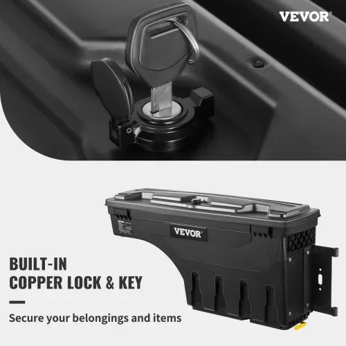 VEVOR Truck Bed Storage Box, abschließbarer Deckel, Wasserdicht ABS Radkasten Werkzeugkasten 25 L, Kompatibel mit Chevrolet Silverado 1500 GMC Sierra 1500 2019-2020, Beifahrerseite, Schwarz VEVOR Truck Bed Storage Box, abschließbarer Deckel, Wasserdicht ABS Radkasten Werkzeugkasten 25 L, Kompatibel mit Chevrolet Silverado 1500 GMC Sierra 1500 2019-2020, Beifahrerseite, Schwarz