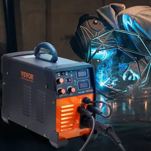 VEVOR MIG/MMA/LIFT TIG 3 in 1 Schweißgerät 50-250 A Fülldrahtschweißen(0,8 mm & 1 mm) IGBT-Technologie 2,2-12 m/min Drahtgeschwindigkeit 5,6 kVA – Bild 7
