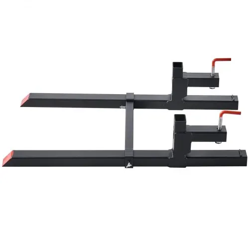 VEVOR Palettengabeln 907 kg, Gabelträger zum Anklemmen, 1090 mm Gesamtlänge, Gabelzinken mit verstellbarer Stabilisatorstange für Traktoranbaugeräte, Ladeschaufel und Kompaktlader, Schwarz – Bild 10