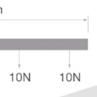 Powergear 48V AUFBAUSCHIENE TIEF, Weiß, 2 meter Powergear 48V AUFBAUSCHIENE TIEF, Weiß, 2 meter
