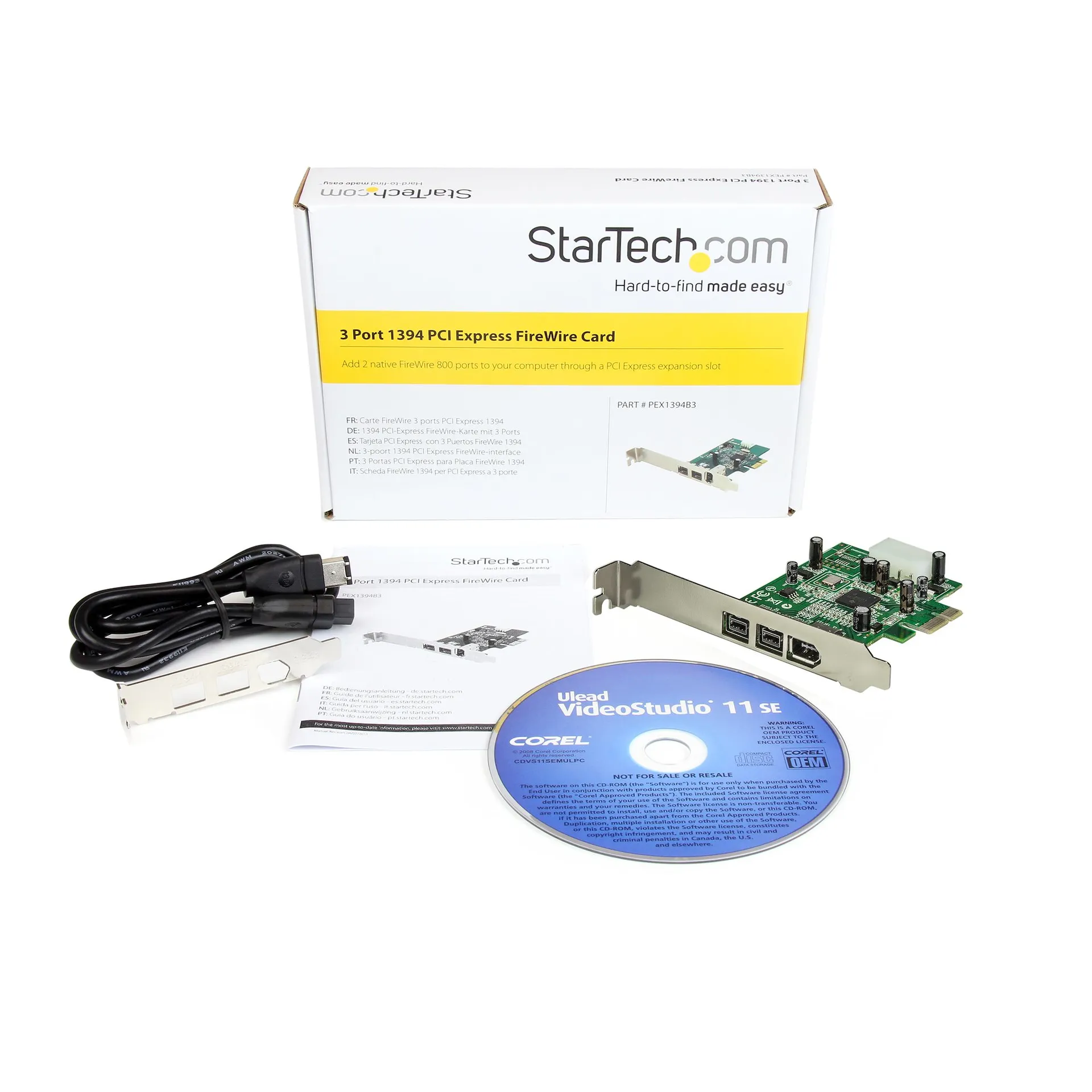 StarTech.com 3 Port 800+400 FireWire PCI Express Schnittstellen Combo Karte – Bild 4