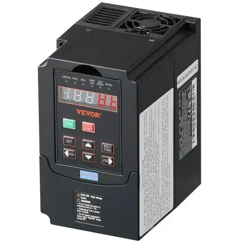 VEVOR Frequenzumrichter VFD 2 PS, 1,5 kW, 7,5 A, 1- oder 3-phasiger 220-V-Eingang auf 3-phasigen 220-V-Ausgang, 40-60-Hz-Eingang, 0-400-Hz-Ausgang, VFD für Spindelmotor-CNC-Drehzahlregelung – Bild 10