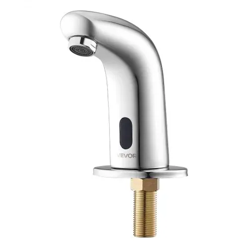 VEVOR berührungsloser Waschtischhahn (verchromtes Silber G112M) Badezimmer, Waschtischarmatur Sensorhahn mit Lochabdeckung, batteriebetriebener Wasserhahn Toilettenhahn Waschbeckenarmatur – Bild 10