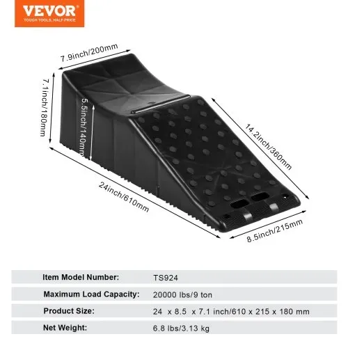 VEVOR Auto-Kunststoff-Tandemrad-Wechselrampe für Wohnwagen, Wohnmobil, 9072 kg, 1er-Pack – Bild 6