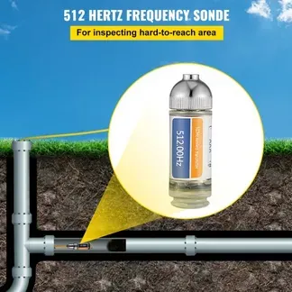 VEVOR 512HZ Sonde 8/5″ und 1/4-20″ Anschlüsse Starrer Abflussorter zum Auffinden und Erkennen kleiner Abwasserkanäle und Rohrleitungen, Silber VEVOR 512HZ Sonde 8/5″ und 1/4-20″ Anschlüsse Starrer Abflussorter zum Auffinden und Erkennen kleiner Abwasserkanäle und Rohrleitungen, Silber