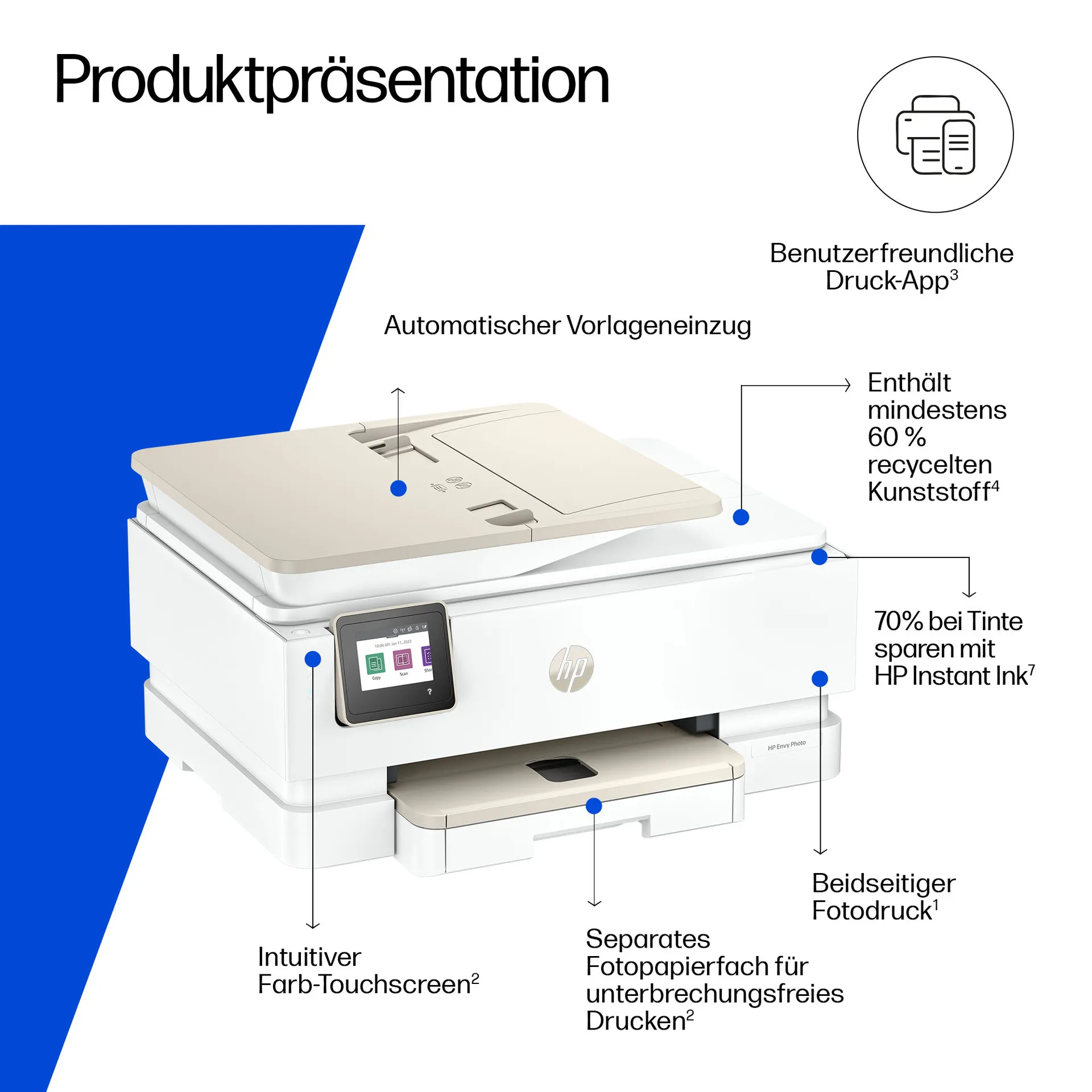 HP Envy 7930 All-in-One Farbe Drucker – Bild 3