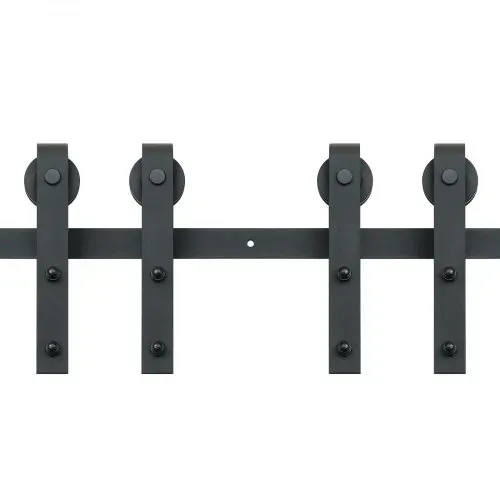 VEVOR 244cm Schiebetürbeschlag J-förmig Schiebetürsystem mit 2-teiligen Schienen 150kg Tragfähigkeit Laufschiene Ideal für Schiebetüren mit Türstärke von 32-45mm, Türbreite von 1,12-1,32m – Bild 9
