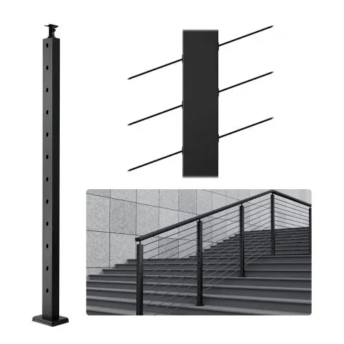 VEVOR Kabelgeländerpfosten, 106,68×2,54×5,08cm, 30° abgewinkeltes Loch, Treppengeländerpfosten, 12 vorgebohrte Löcher, SUS304 Edelstahl-Pfosten mit gebogener Halterung, 1JZLGZHS1067HNEKBV0 VEVOR Kabelgeländerpfosten, 106,68×2,54×5,08cm, 30° abgewinkeltes Loch, Treppengeländerpfosten, 12 vorgebohrte Löcher, SUS304 Edelstahl-Pfosten mit gebogener Halterung, 1JZLGZHS1067HNEKBV0