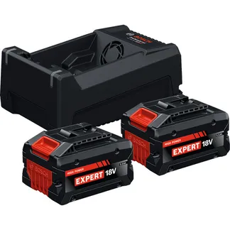 EXPERT Starter-Set 2x EXBA 18V-55 + Dual-Voltage-Ladegerät GAL 12V/18V-80 EXPERT Starter-Set 2x EXBA 18V-55 + Dual-Voltage-Ladegerät GAL 12V/18V-80
