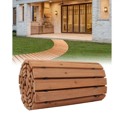VEVOR Rollweg Gartenweg 253×43 cm, Ausrollbarer Holzweg, Gehweg aus Zedernholz mit Drahtseilverbindung, Holztritt, Gartentritt, dekorative Trittplatten für die Strandpromenade, Hinterhof, Terrasse VEVOR Rollweg Gartenweg 253×43 cm, Ausrollbarer Holzweg, Gehweg aus Zedernholz mit Drahtseilverbindung, Holztritt, Gartentritt, dekorative Trittplatten für die Strandpromenade, Hinterhof, Terrasse