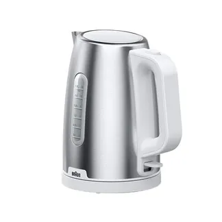 Braun WK 1500 Wasserkocher 1,7 l 2200 W Edelstahl, Weiß Braun WK 1500 Wasserkocher 1,7 l 2200 W Edelstahl, Weiß