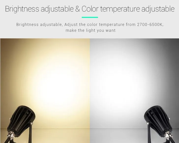 MiBoxer FUTC04 LED Garten Lampe 6W RGB-WW (RGB-CCT) mit Funk und WLAN IP65 230V – Bild 9