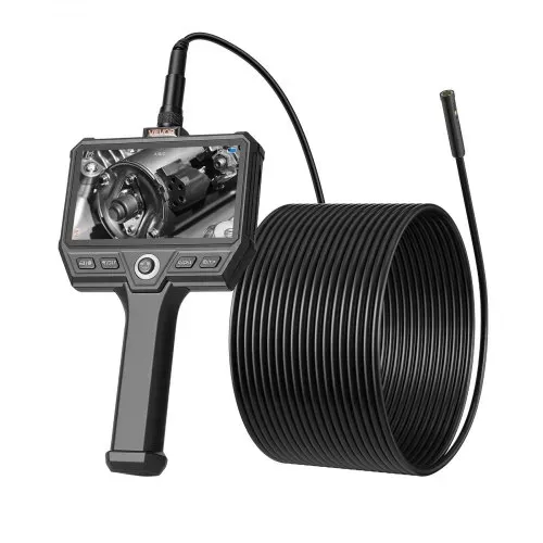 VEVOR Triple Lens Endoskopkamera mit Licht, Inspektionskamera mit 5 Zoll Bildschirm 10 m Kabel & 5000mAh Akku, 8 mm Rohrkamera mit 8X Zoom & IP67, Boroskopkamera mit Handgriff für Auto Rohre Abfluss – Bild 8