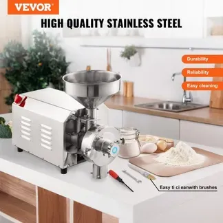 VEVOR Sojabohnenmühle kommerzielle Mahlmaschine für Gewürze 3000 W, 100 kg/h Effizienz Edelstahl-Maismühle, industrielle Mehlmühle für Pfeffer Sojabohnen Erdnüsse Maiskörner 605 x 290 x 460 mm VEVOR Sojabohnenmühle kommerzielle Mahlmaschine für Gewürze 3000 W, 100 kg/h Effizienz Edelstahl-Maismühle, industrielle Mehlmühle für Pfeffer Sojabohnen Erdnüsse Maiskörner 605 x 290 x 460 mm