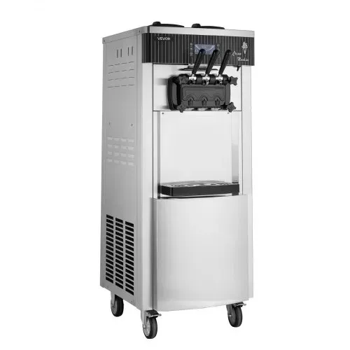 VEVOR Kommerzielle Softeismaschine 2200 W, Freistehende Eismaschine mit 20-28 L/h Produktion, mit 3 Geschmacksrichtungen & 2 Behältern (6 L), Vorkühlung & Selbstreinigung für Snack- und Dessertläden – Bild 9