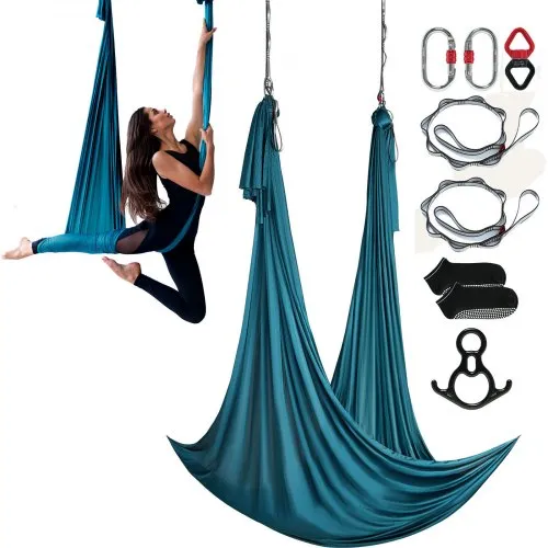 VEVOR Aerial Yoga Hängematte Set 10 x 2,8 m, Grün Aerial Yoga Swing Air Fliegen, Indoor Aerial Yoga Hammock Swing 1000 kg Max. Tragfähigkeit, inkl. Yoga-Socken & Stahlkarabiner & Alu-Drehgelenk VEVOR Aerial Yoga Hängematte Set 10 x 2,8 m, Grün Aerial Yoga Swing Air Fliegen, Indoor Aerial Yoga Hammock Swing 1000 kg Max. Tragfähigkeit, inkl. Yoga-Socken & Stahlkarabiner & Alu-Drehgelenk