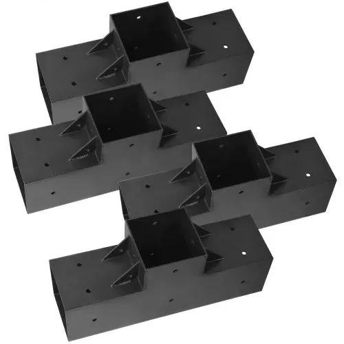 VEVOR Pfostenverbinder, 4er-Pack, T-förmige Pfostennecke für Posten mit einer Innengröße von 92 x 92 mm, 3-Wege-Pergola-Halterungen, Pavillon-Halterungssatz mit Schrauben – Bild 8