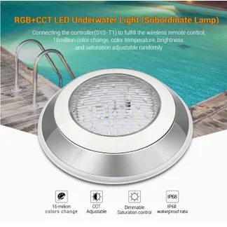 MiBoxer SYS-RW1 LED Subordinate Poolleuchte 12W RGB+CCT mit Funk und WLAN MiBoxer SYS-RW1 LED Subordinate Poolleuchte 12W RGB+CCT mit Funk und WLAN
