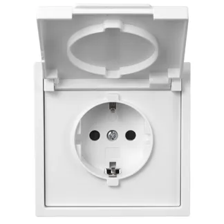 Schutzkontakt-Steckdose McPower “Shallow“ 250V/16A, UP, IP44, Steckanschluss Schutzkontakt-Steckdose McPower “Shallow“ 250V/16A, UP, IP44, Steckanschluss