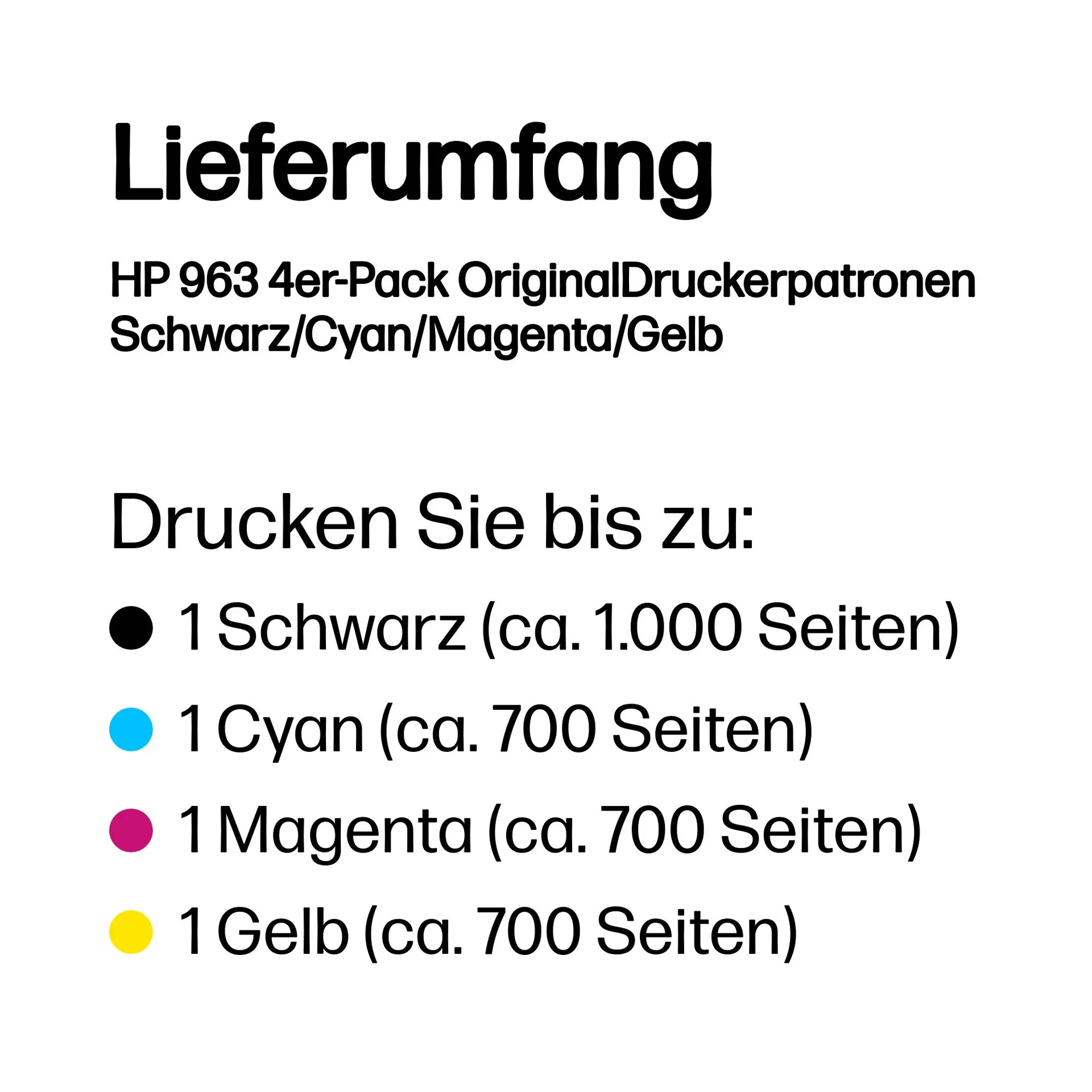 HP 963 4er-Pack OriginalDruckerpatronen Schwarz/Cyan/Magenta/Gelb – Bild 3