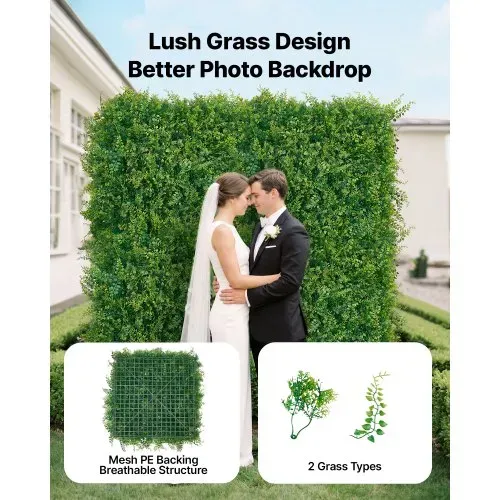 VEVOR Künstliche Hecke 50×50 cm 12-tlg. Set, Pflanzenwand, PE-Sichtschutz, Sichtschutzzaun, Windschutz, Heckenzaun, Kunstpflanzen Balkonverkleidung für Hochzeiten, Außengärten, Hinterhöfe VEVOR Künstliche Hecke 50×50 cm 12-tlg. Set, Pflanzenwand, PE-Sichtschutz, Sichtschutzzaun, Windschutz, Heckenzaun, Kunstpflanzen Balkonverkleidung für Hochzeiten, Außengärten, Hinterhöfe