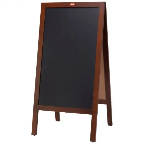 VEVOR Kundenstopper Werbeaufsteller mit Holzrahmen 508 x 1016 mm, Werbetafel Aufsteller 432 x 750 mm Speisetafel Braun inkl. 8 Kreidemarker zum Schreiben mit Kreide für Restaurants, Bars usw. – Bild 9