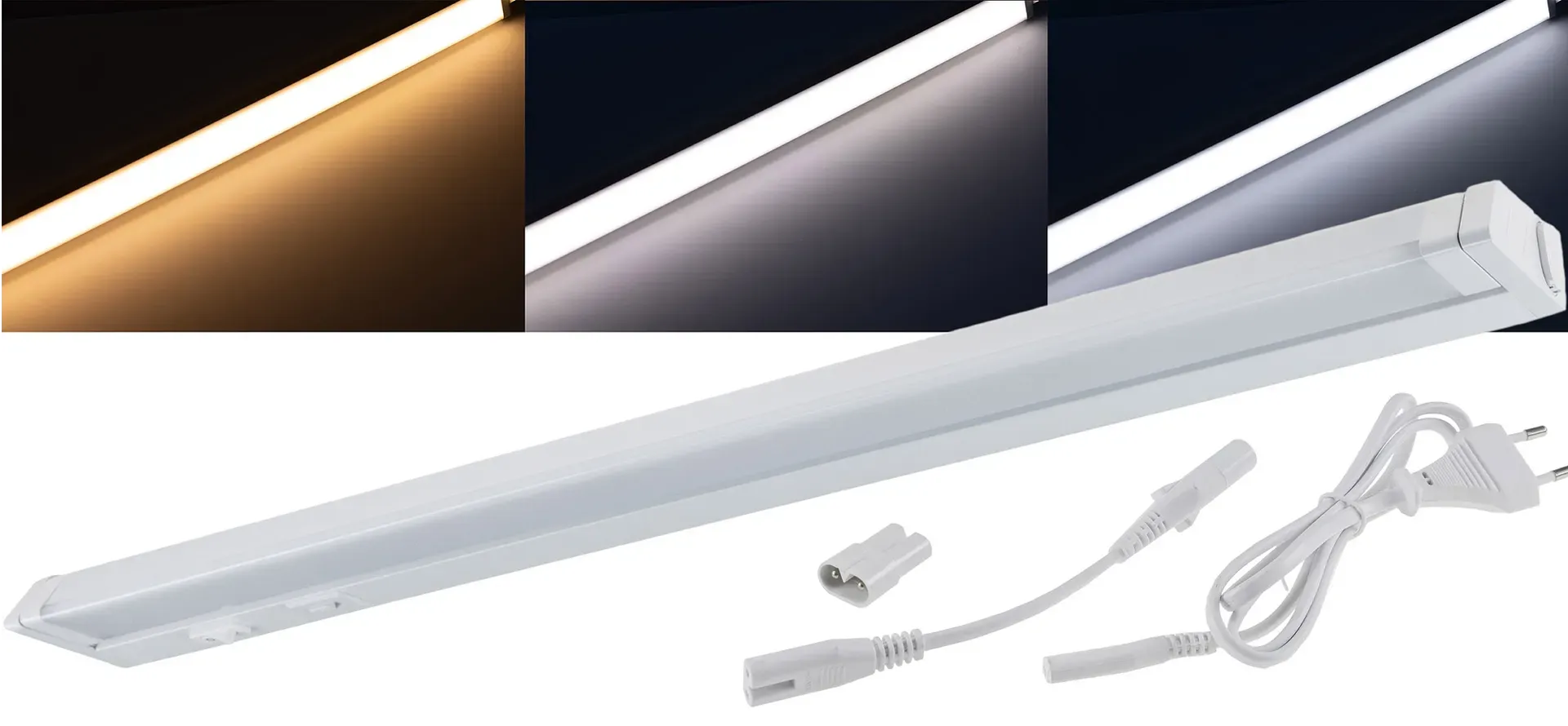 LED Unterbauleuchte “CT-LSW 54” 54,5cm 700lm, 8W, 3000K-4000K-6500k schaltbar LED Unterbauleuchte “CT-LSW 54” 54,5cm 700lm, 8W, 3000K-4000K-6500k schaltbar