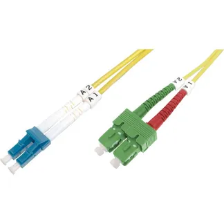 LWL Patchkabel, Duplex, LC (APC) > LC (PC) Stecker, Singlemode OS2 LWL Patchkabel, Duplex, LC (APC) > LC (PC) Stecker, Singlemode OS2