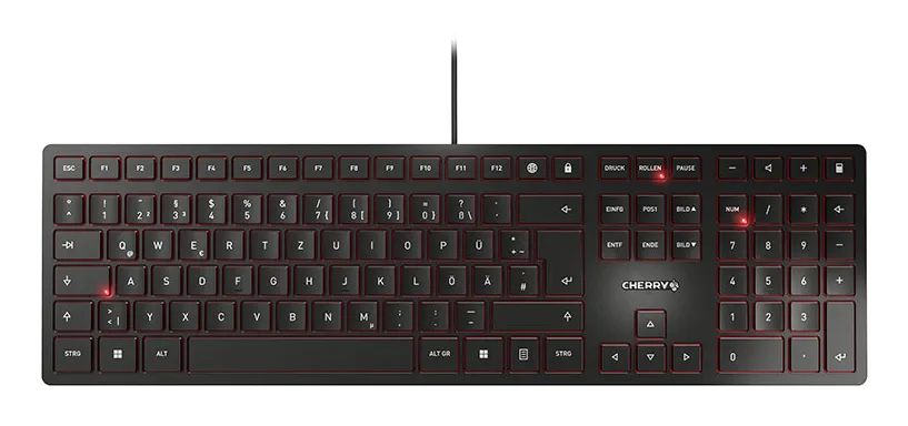 CHERRY KC 6000 SLIM Kabelgebundene Tastatur, Schwarz, USB (QWERTZ – DE) CHERRY KC 6000 SLIM Kabelgebundene Tastatur, Schwarz, USB (QWERTZ – DE)