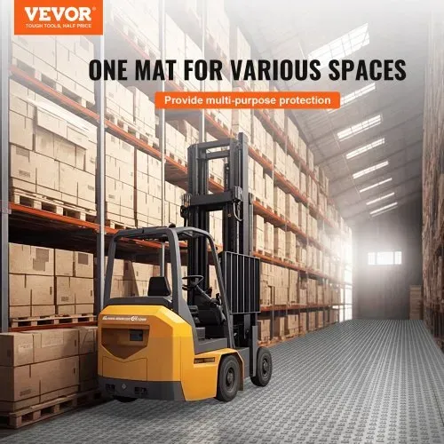 VEVOR Garagen-Bodenbeschläge, 305 x 305 x 13,4 mm, 25er-Set Industrieboden, rutschfeste doppelseitige Struktur-Garagenboden, für Garagen, Keller, Reparaturwerkstätten,Silber VEVOR Garagen-Bodenbeschläge, 305 x 305 x 13,4 mm, 25er-Set Industrieboden, rutschfeste doppelseitige Struktur-Garagenboden, für Garagen, Keller, Reparaturwerkstätten,Silber