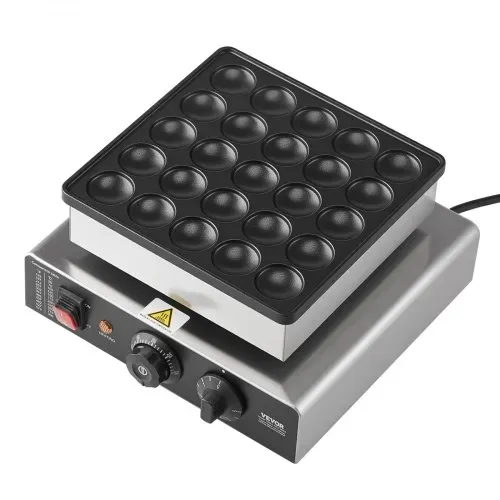 VEVOR Mini Pfannkuchenmaker Dutch Muffin Waffeleisen mit 43 mm Durchmesser, antihaftbeschichteter Poffertjes-Grill aus Edelstahl, elektrischer Mini Pancake Bäcker für Zuhause Küche Restaurant – Bild 9