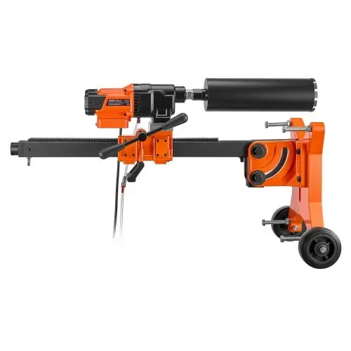 VEVOR Diamant Kernbohrmaschine 3000 W Kernbohrgerät Trocken/Nass 20-305 mm, für Beton Ziegel Keramikfliesen Asphalt Marmor, 12 Bohrer Neigbarer Ständer & Fahrgestell 1000/550 U/min, UNC1 1/4–7 Gewinde – Bild 10
