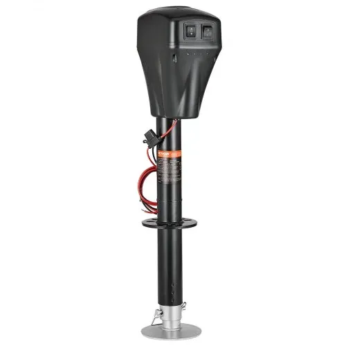 VEVOR Elektrischer Anhängerheber, 2267 kg, Wohnmobil-Anhängerstütze mit 2-Wege-Anschluss, manueller Kurbel & Wagenheberabdeckung, 255-860 mm Hub, für Wohnmobile, Anhänger & Camper, schwarz – Bild 8