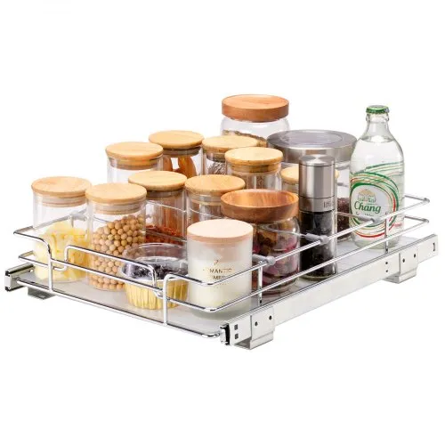 VEVOR ausziehbares Gewürzregal (315x420x85 mm) Spülschrankregal Küchenschrank, Schiebeschublade Waschbecken Gewürzregal Schrank Organizer Unterschrankregal 345x450x185 mm (Einbaumaße) VEVOR ausziehbares Gewürzregal (315x420x85 mm) Spülschrankregal Küchenschrank, Schiebeschublade Waschbecken Gewürzregal Schrank Organizer Unterschrankregal 345x450x185 mm (Einbaumaße)