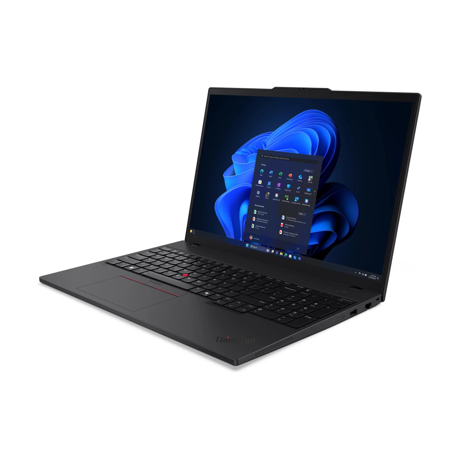 Lenovo ThinkPad T16 Gen 4 (Intel) Copilot+ PC Intel Core Ultra 5 226V Laptop 40,6 cm (16") WUXGA 16 GB 512 GB SSD Wi-Fi 7 (802.11be) Windows 11 Pro Deutsch Schwarz – Bild 3