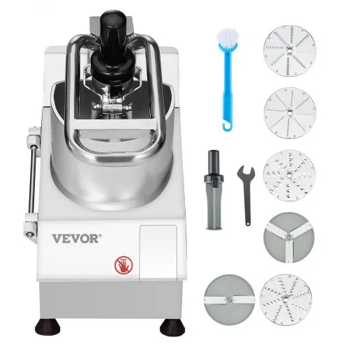VEVOR Küchenmaschine Gemüseschneider Gemüsezerkleiner 2 Einfüllöffnungen, Schneider aus lebensmittelechtem Edelstahl mit 6 abnehmbaren Klingen, 3/5/7/10 mm Raspel, 2/4 mm Hobel, für Gemüse Obst VEVOR Küchenmaschine Gemüseschneider Gemüsezerkleiner 2 Einfüllöffnungen, Schneider aus lebensmittelechtem Edelstahl mit 6 abnehmbaren Klingen, 3/5/7/10 mm Raspel, 2/4 mm Hobel, für Gemüse Obst
