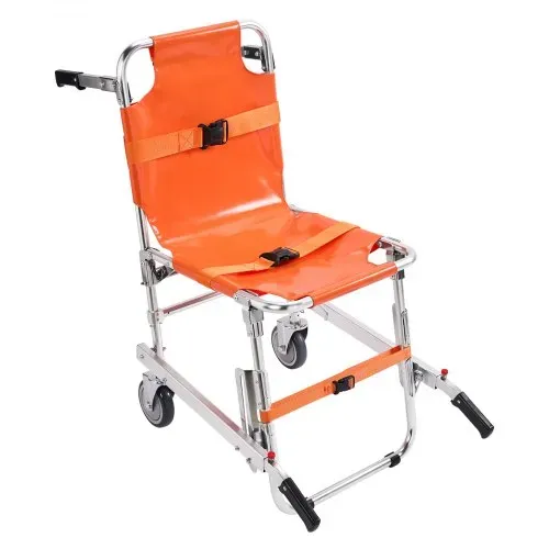 VEVOR EMS-Treppenstuhl 159kg Tragfähigkeit faltbarer Notfall-Treppensteigrollstuhl aus Alu mit 2 Rädern tragbarer Treppenlift Krankenwagen Feuerwehrmann Evakuierung für ältere Menschen und Behinderte – Bild 9