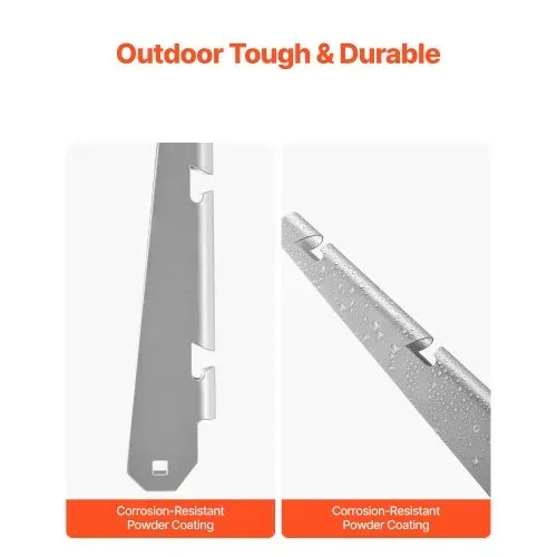 VEVOR Übersteigschutz Zaunerhöhung, 10er-Pack, Stacheldrahtabweiser 310x100x55 mm flach oder oberflächenmontiert, Stacheldrahthalter aus Stahl, ideal für Gärten, Bauernhöfe & Hinterhofzäune – Bild 2