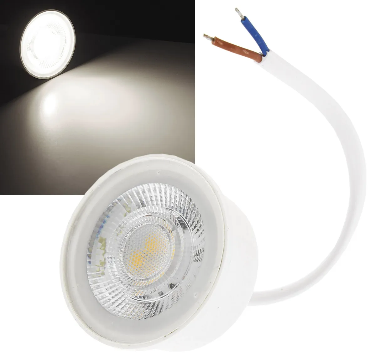 LED-Modul „Piatto N5“ neutralweiß 38°, 4200K, 230V, 5W, 380lm, 50x24mm LED-Modul „Piatto N5“ neutralweiß 38°, 4200K, 230V, 5W, 380lm, 50x24mm