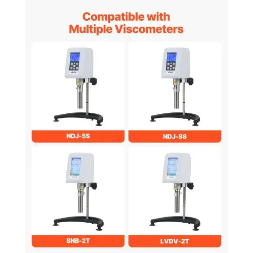 VEVOR Rotoren Ersatz für Digitalanzeige Rotationsviskosimeter, Inkl. 0# Spindel aus 304 Edelstahl, 1-80 cP Laborprüfgerät, Exkl. für VEVOR Viskositätsmessgerät Modell NDJ-5S NDJ-8S SNB-2T LVDV-2T – Bild 5