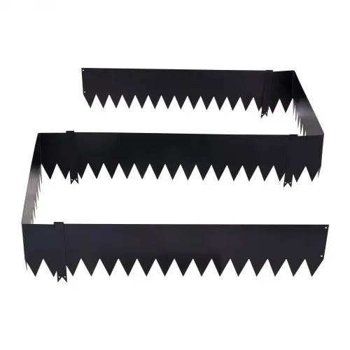 VEVOR Rasenkante 6er-Pack, 1016x254 mm, Beeteinfassung aus Verzinktem Stahl, inkl. 8 Befestigungsclips, Beetbegrenzung, Rasenbleche, Mähkante Metall Palisade für Blumenbeete & Gartenwege, Schwarz – Bild 10