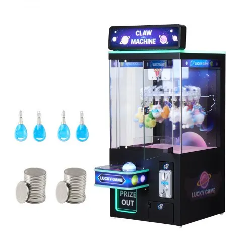 VEVOR Greifautomat, mittelgroßer Arcade-Spielautomat mit Licht und Ton, einstellbarem Schwierigkeitsgrad, präziser Süßigkeitengreifer-Preisspender, für kommerzielles Heimkino, Schwarz-Lila VEVOR Greifautomat, mittelgroßer Arcade-Spielautomat mit Licht und Ton, einstellbarem Schwierigkeitsgrad, präziser Süßigkeitengreifer-Preisspender, für kommerzielles Heimkino, Schwarz-Lila