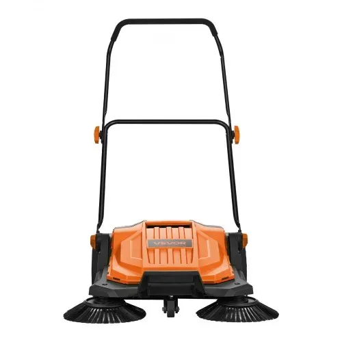 VEVOR Kehrmaschine Manuell, Handkehrmaschine mit 650 mm Arbeitsbreite, 18,9-L-Kehrbehälter & Verstellbarem Klappgriff, Bodenreinigungsmaschine für Höfe, Gehwege, Terrassen & Garagen – Orange – Bild 9