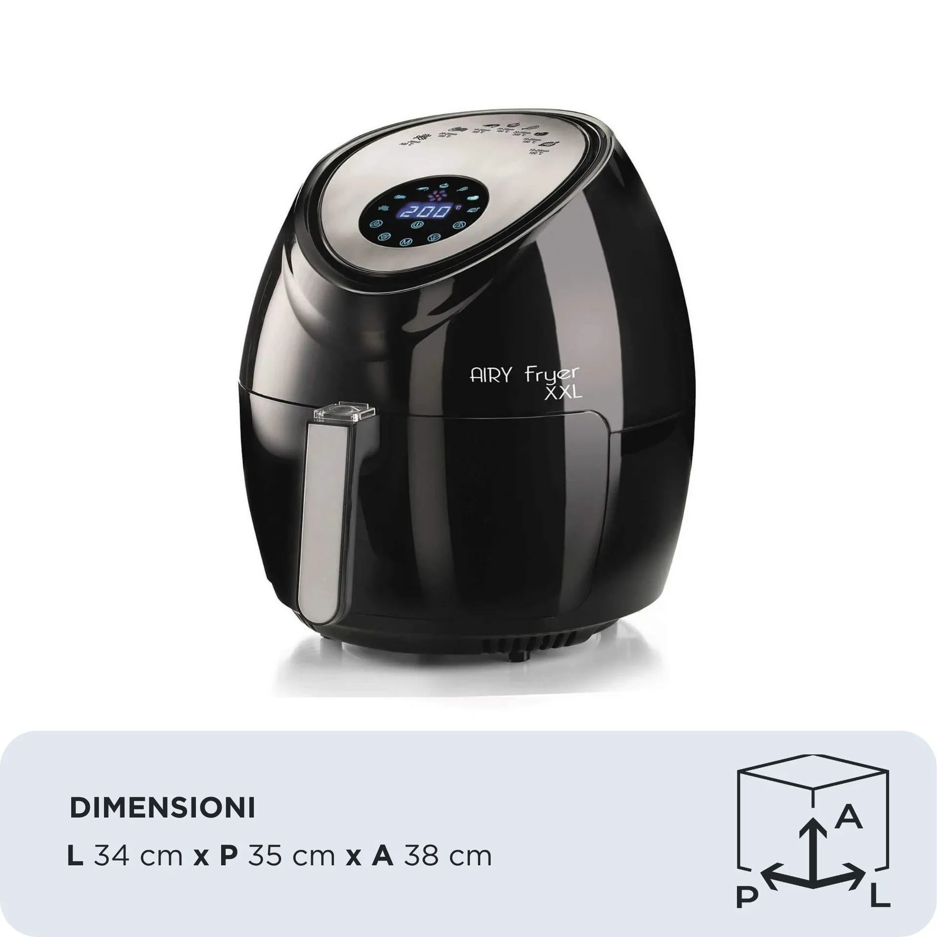 Ariete 4618/00 Einzelbild 7 l Eigenständig 1800 W Heißluftfritteuse Schwarz – Bild 4