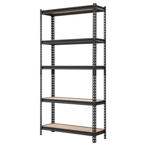 VEVOR Schwerlastregal 923x309x1813mm, 1360,8kg Belastbares Lagerregal mit Stahlgestell 5 Verstellbaren MDF-Platten, Teilbares Steckregal als Werkbank, Flexibles Metallregal für Keller Garage Werkstatt – Bild 10