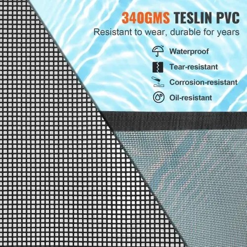 VEVOR Poolzaun, 1,21 x 3,66 m abnehmbarer Kindersicherheits-Poolzaun, einfache DIY-Installation, Schwimmbadzaun, 340 g Teslin-PVC-Poolzaunnetz, schützt Kinder und Haustiere – Bild 3