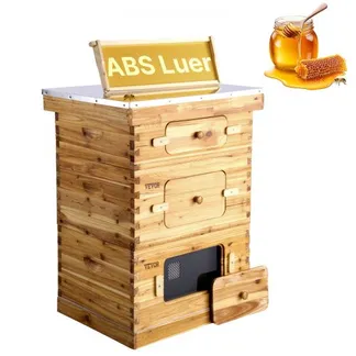 VEVOR Bienenstock, Zander Beute für 30 Rahmen, mit Bienenwachs beschichtetes Holz, 2 tiefe + 1 mittelgroßer Bienenkasten, Langstroth-Bienenstock-Set, transparente Acrylfenster mit Fundamenten VEVOR Bienenstock, Zander Beute für 30 Rahmen, mit Bienenwachs beschichtetes Holz, 2 tiefe + 1 mittelgroßer Bienenkasten, Langstroth-Bienenstock-Set, transparente Acrylfenster mit Fundamenten